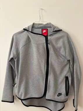 Nike Light Gray Hoodie with Black Trim